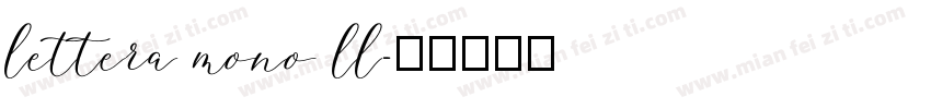 lettera mono ll字体转换